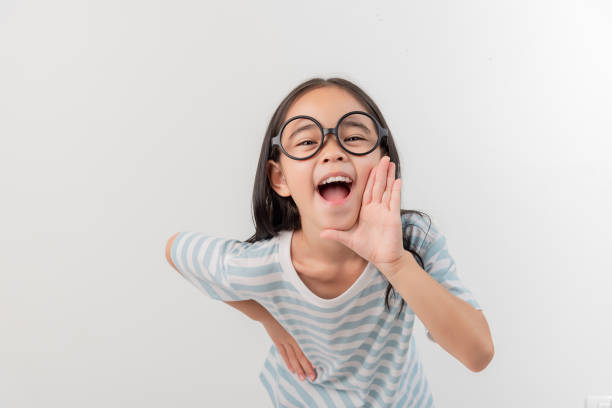istock happy little girl, isolated on white 1485439899