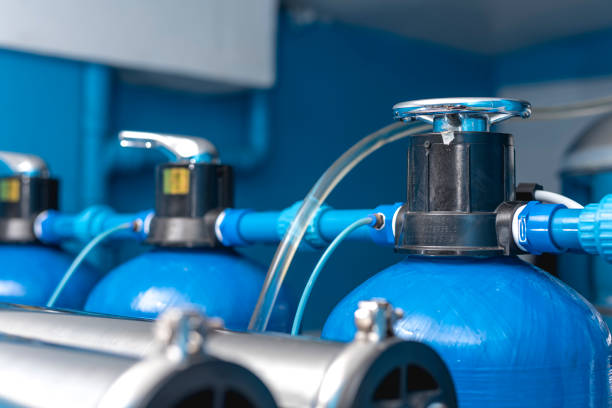 Sand leach, carbon filter or softener component of a reverse osmosis water station for a water refilling business.