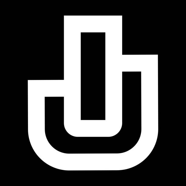 Minimal WJ logo. Icon of a WJ letter on a luxury background. Logo idea based on the JW monogram initials. Professional variety letter symbol and JW logo on background. Minimal Monogram Logo. Professional Initials on Luxury Background l proline stock illustrations