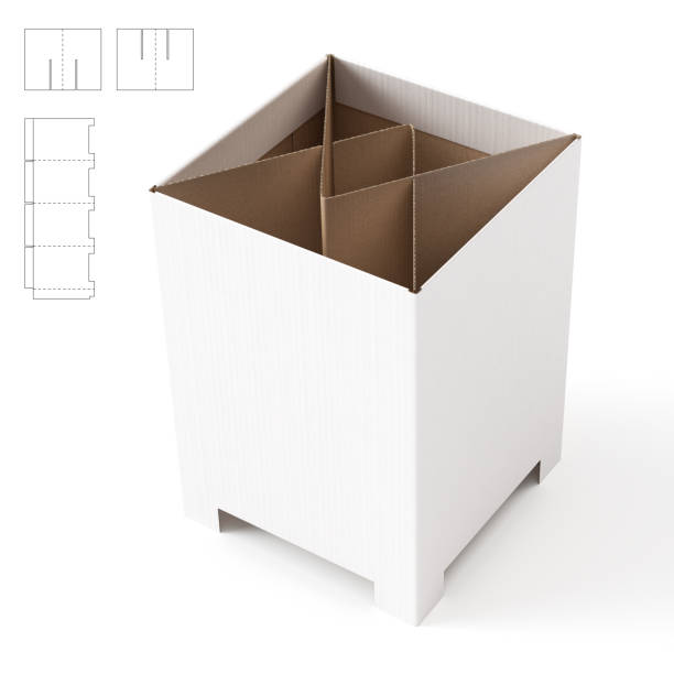 istock Promotional Advertings Box with Blueprint drawing 1485454309