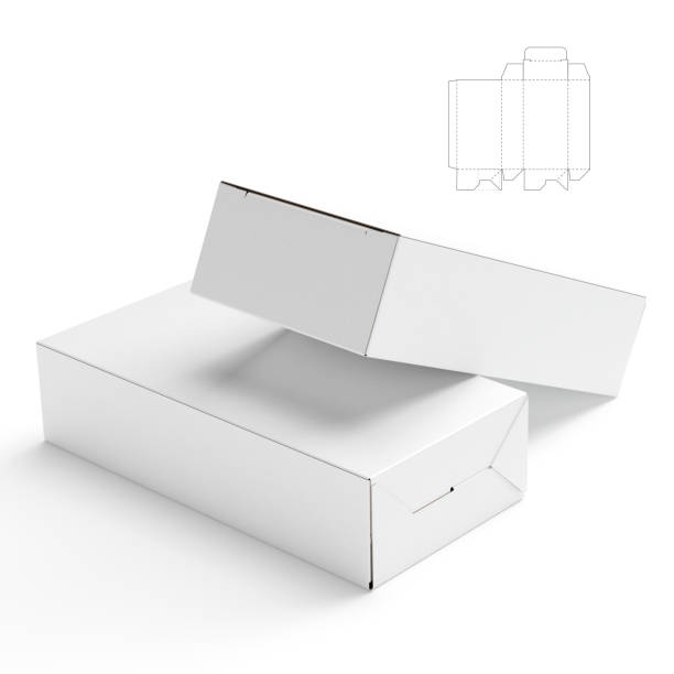 istock Retail Tube Box with Blueprint Drawing 1485455168