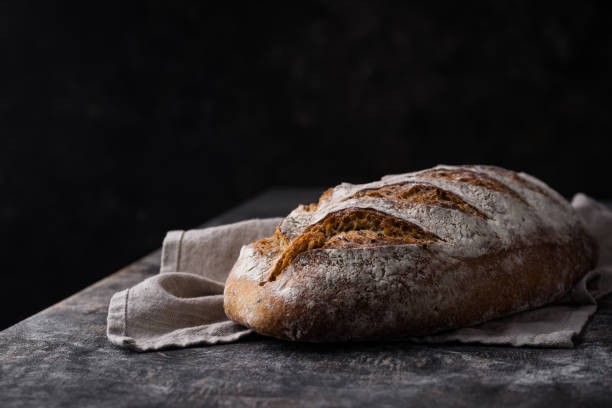 istock Fresh homemade bread with a crispy crust 1485455409