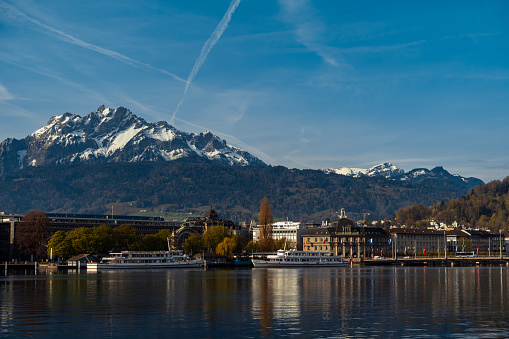Harbor of Lucerne city, Switzerland