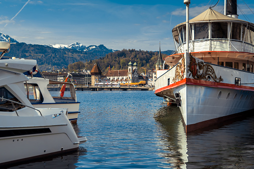 Harbor of Lucerne city, Switzerland