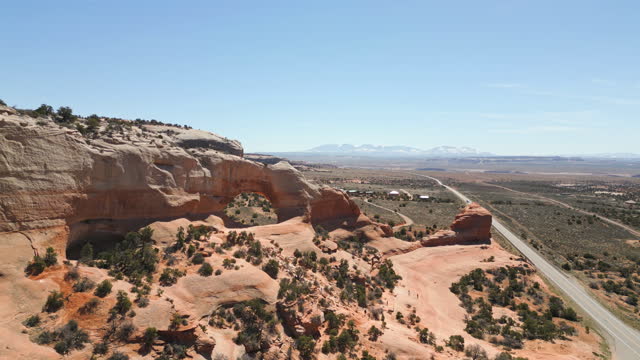 4k Aerial Video - Moab Desert Arches