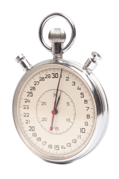istock Old stopwatch isolated on white background 1485465057