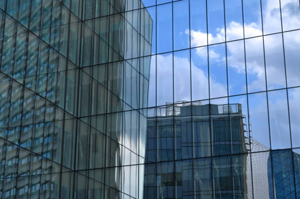 istock Modern Business Office Buildings Reflecting 1485469196