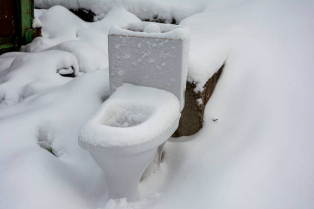istock an old disassembled toilet bowl standing on the ground 1485471717