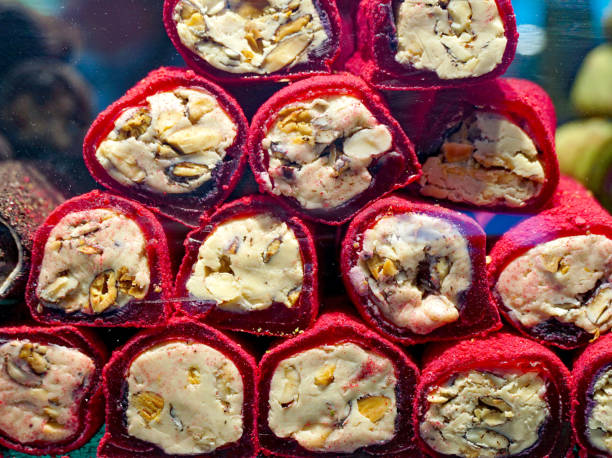 istock Traditional Turkish Delight on a display for sale 1485474829