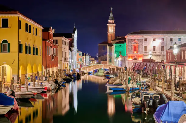 Photo of Canal Vena at night in Chioggia