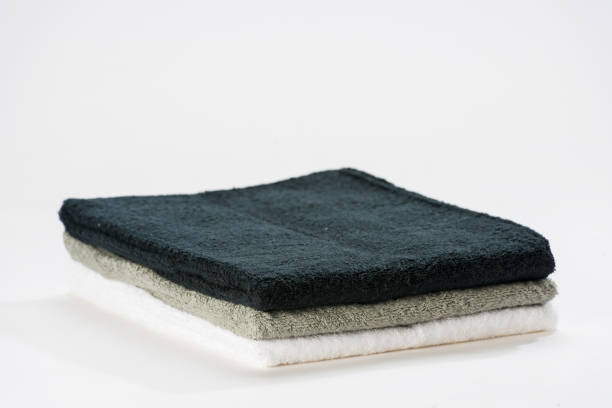 istock Packshot of bath towels a on a white background 1485486146