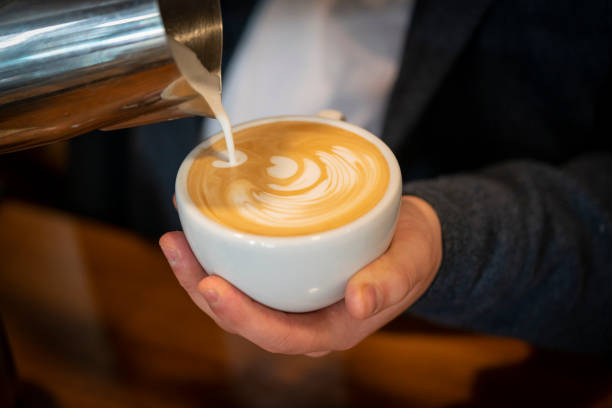 istock Barista make coffee cup latte art 1485490974