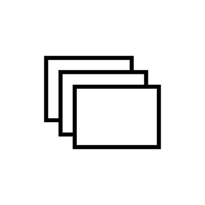 Windows Vector Icon, Outline style, isolated on white Background.
