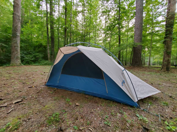 istock Small Camping Tent in Talladega National Forest Alabama 1485504642