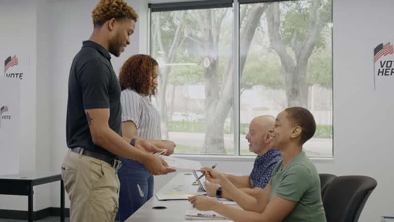 Young people voting in general election