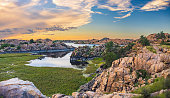 Willow Lake in Arizona at sunset