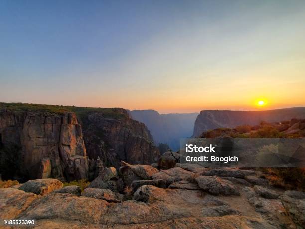 Sunset Over Black Canyon Of The Gunnison National Park Colorado Usa Stock Photo - Download Image Now