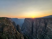 Sunset Over Black Canyon of the Gunnison National Park Colorado USA