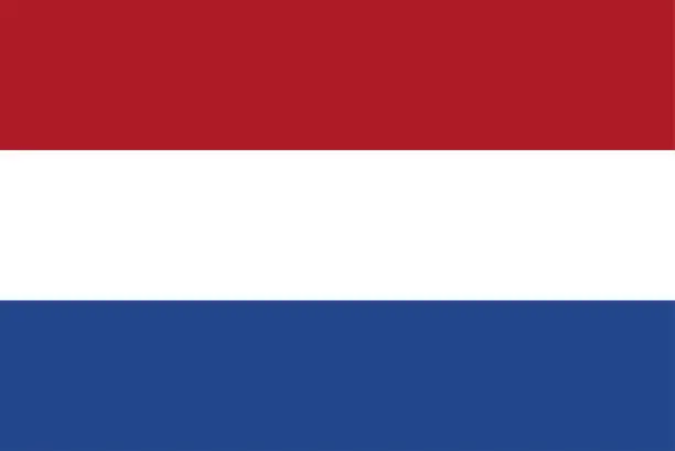 Vector illustration of Netherlands flag. Vector