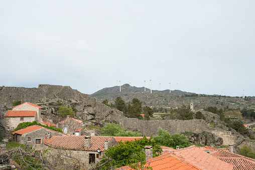 Sortelha. Rural area with wind power generation. Portugal