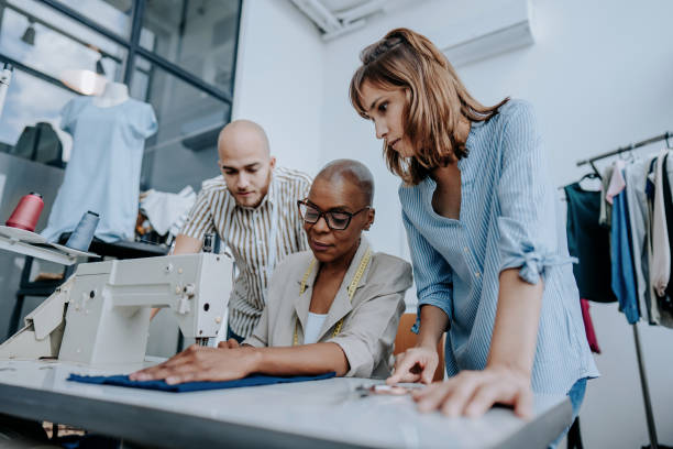 istock Teaching to sew fashion studio 1485534521