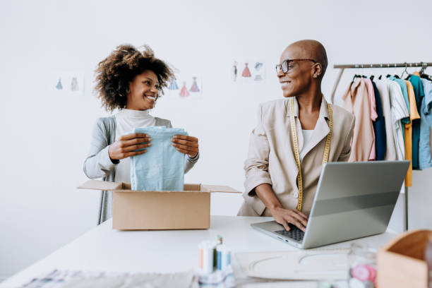 istock Preparing clothes to send to customer purchase online 1485535447