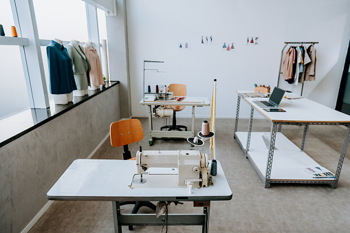 Sewing workshop without people