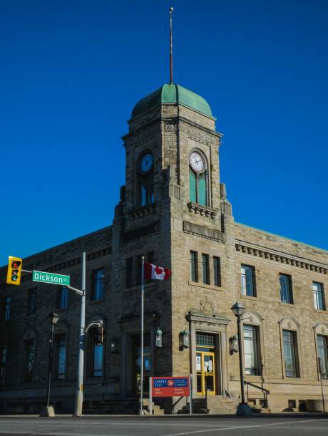 istock Aged, red brick post office building in Galt, Ontario 1485537930