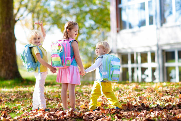 istock Kids go back to school. Child at kindergarten. 1485540035