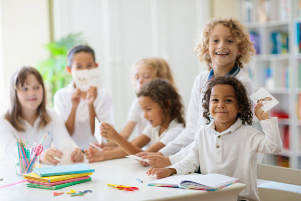istock Kids back to school. Group of children. 1485540405