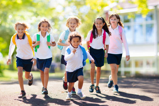 istock Kids back to school. Group of children. 1485541209