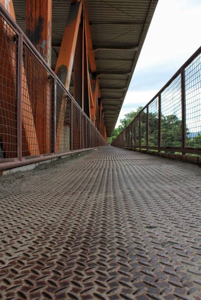 istock Metal walkway on the bridge 1485565118