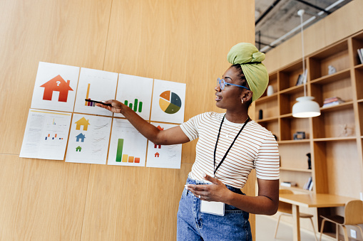 Presentation in a classroom for young adults