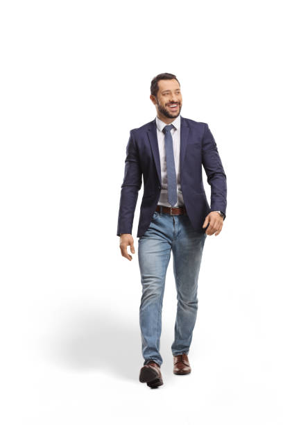 istock Happy professional man walking and smiling 1485585987