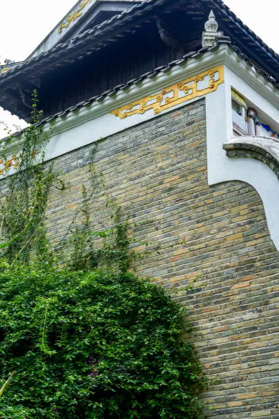 Old tile-roof house in rural Lingnan, China