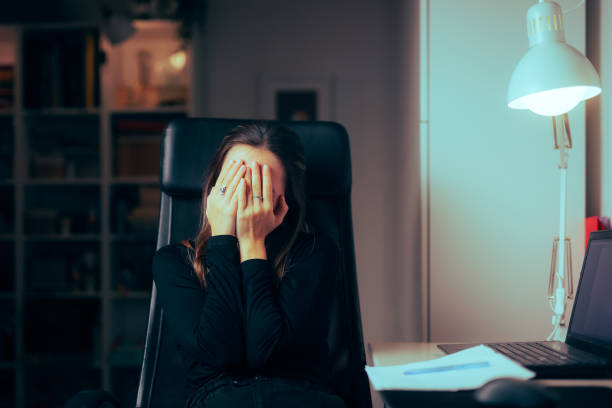 istock Overwhelmed Woman Working from Home Feeling Burnout 1485593641