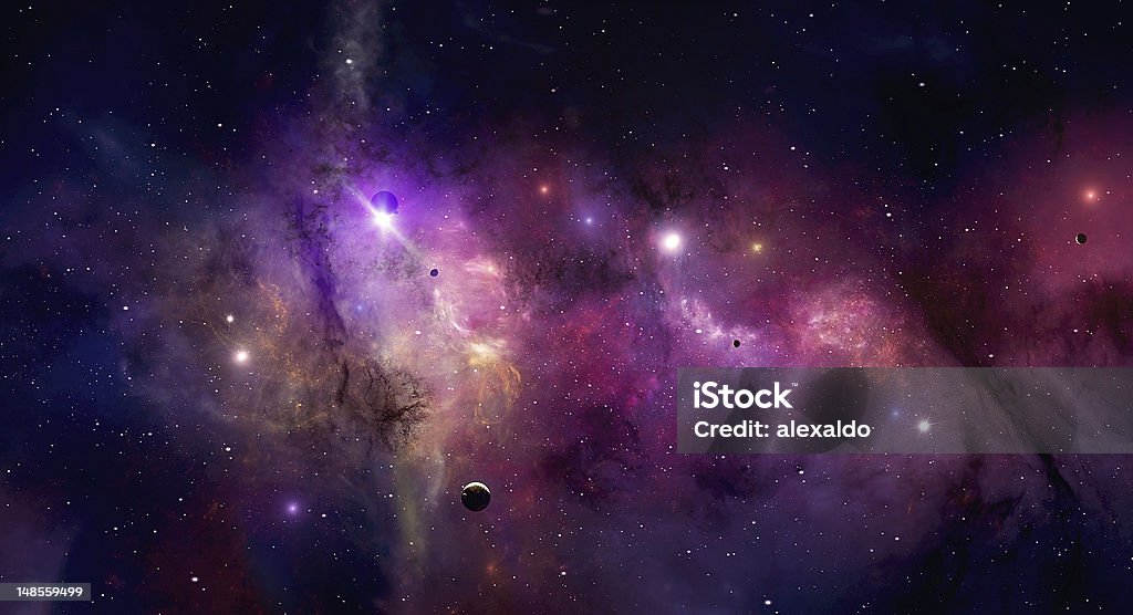 Space Universe Imaginary beauty of colorful nebula stars and universe Outer Space stock illustration