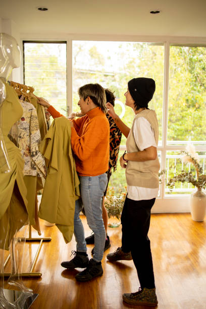 istock Three Latin friends at the shooping 1485598567