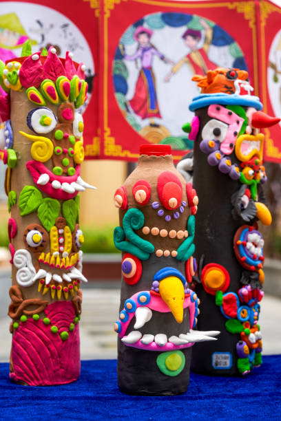 istock Totem with national characteristics made of plasticine 1485607438