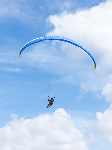 Sky diving selfie tandem jump