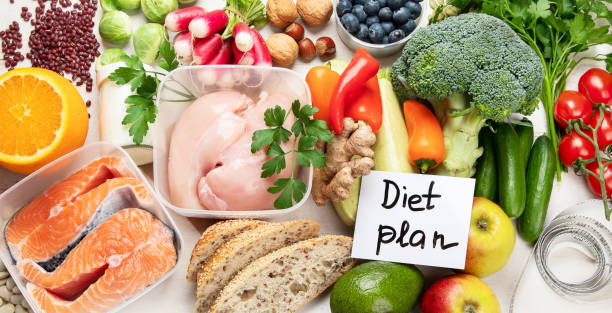 istock Healthy eating plan. Diet and meal planning. Top view. 1485618861