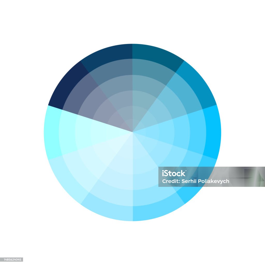 Colorful Blue Circular Palette Gradient Rainbow Gradient Vector ...