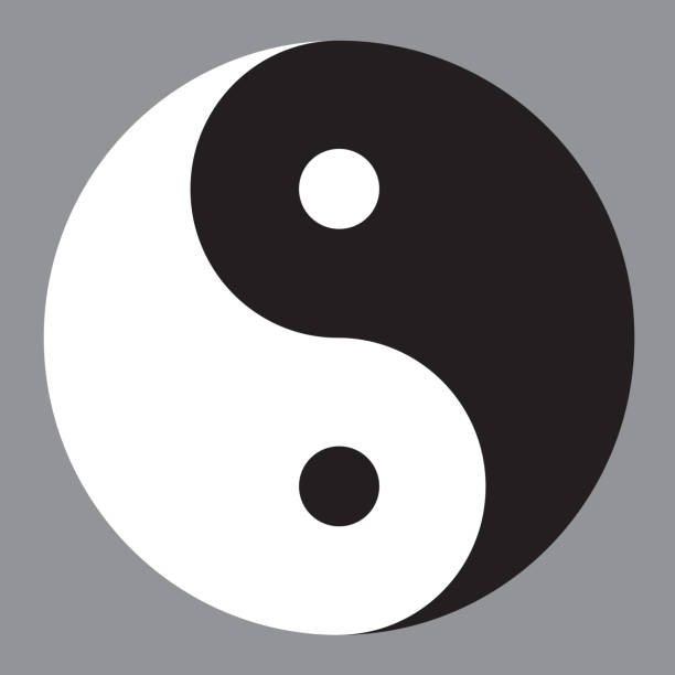 ilustrações de stock, clip art, desenhos animados e ícones de ying yang symbol of harmony and balance - tao symbol