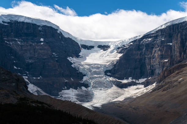 Snow Dome Mountain and Dome Glacier with Columbia Icefield by the Icefields Parkway, Jasper and Banff national park, British Columbia, Canada.