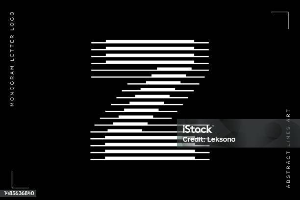 Abstract Z Monogram Letter Z Lines Abstract Modern Art Vector Illustration Stock ...