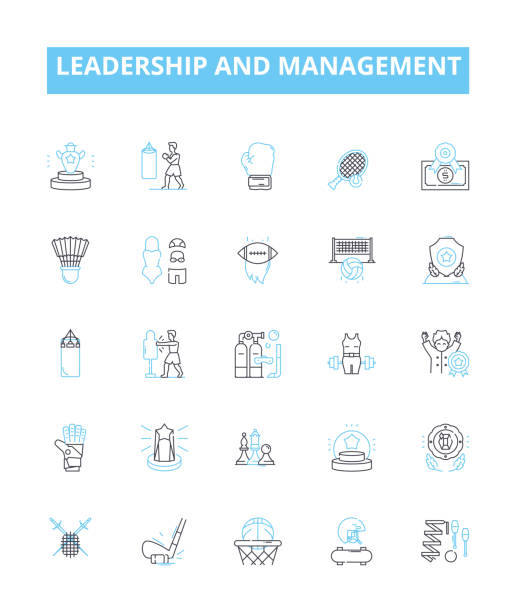 Leadership and management vector line icons set. Leadership, Management, Directive, Directive-Leadership, Autocratic, Participative, Management-Leadership illustration outline concept symbols and signs Leadership and management vector line icons set. Leadership, Management, Directive, Directive-Leadership, Autocratic, Participative, Management-Leadership illustration outline concept signs and symbols autocratic leadership stock illustrations