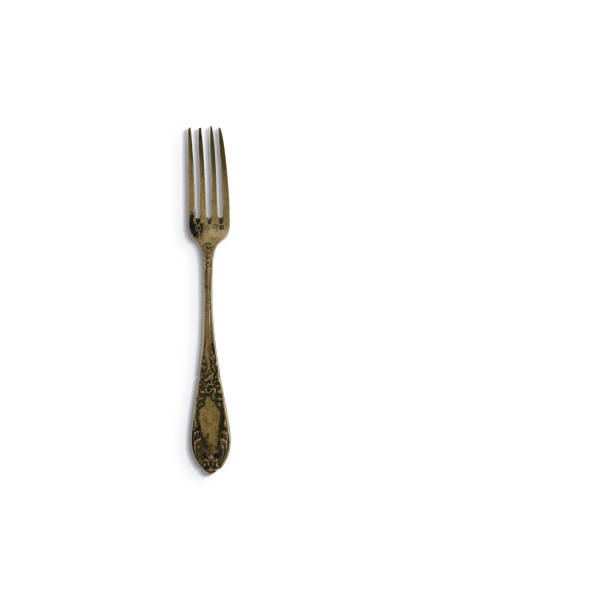 istock Top up view vintage fork isolated onwhite background. fit for your design element. 1485648690