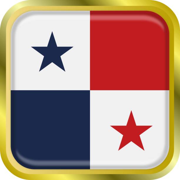 ilustrações, clipart, desenhos animados e ícones de ícone da bandeira nacional do panamá vetor material de ilustração - panama map flag patriotism