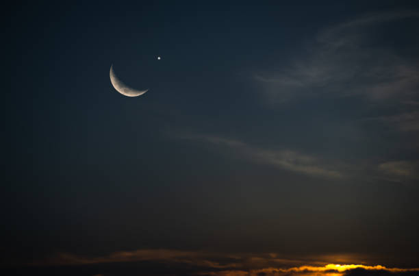 istock Moon Ramadan Background,Eid Kareem Mubarak with Night Crescent Haft Moon and Star Islam Symbols Nature,Evening Sky Holy Arabic Ramazan Muslim Mubarak Muharram Arabic Greeting God Month,Eid Al adha 1485660641