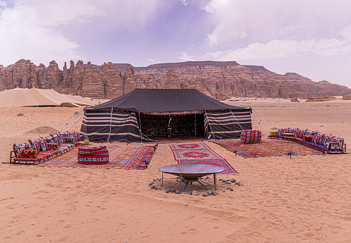 Bedouin Tent in the Arabia Desert, Alula, Saudia Arabia